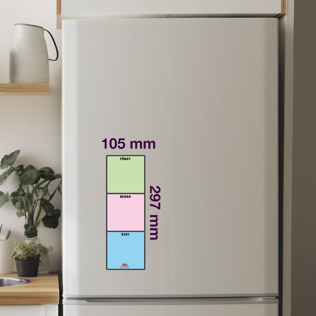 Magnetfilm "Först - Sedan - Sist"