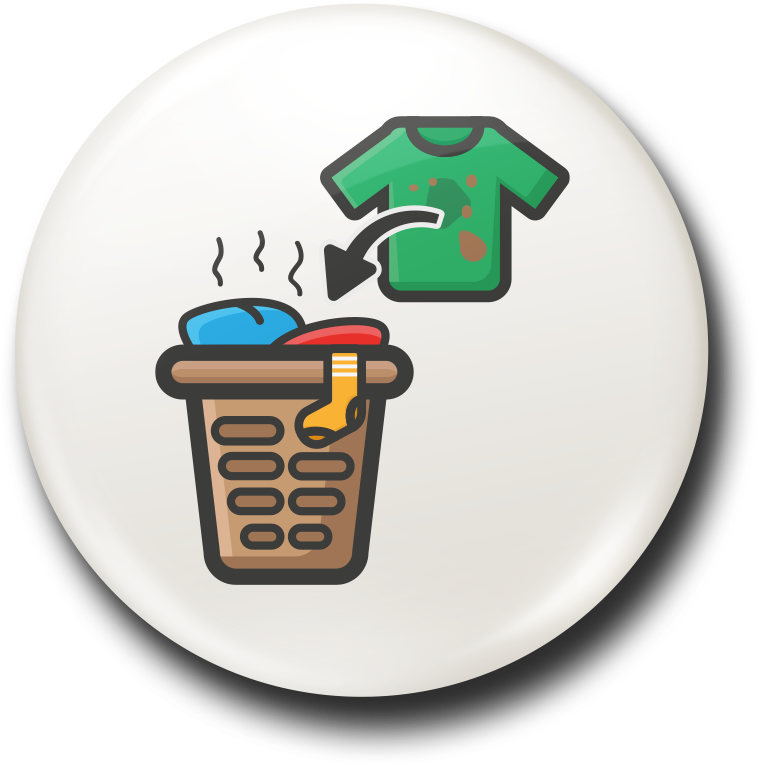 Aktivitet - Tvättkorg Lägga i