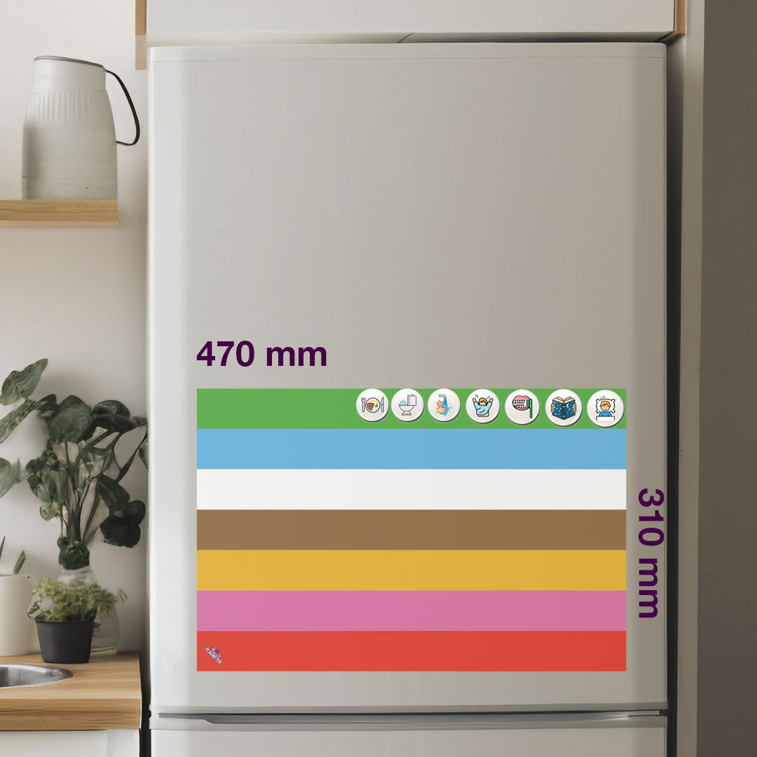 Magnetic film for fridge - Weekly schedule