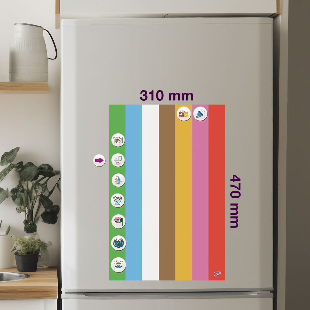 Magnetic film for fridge - Weekly schedule