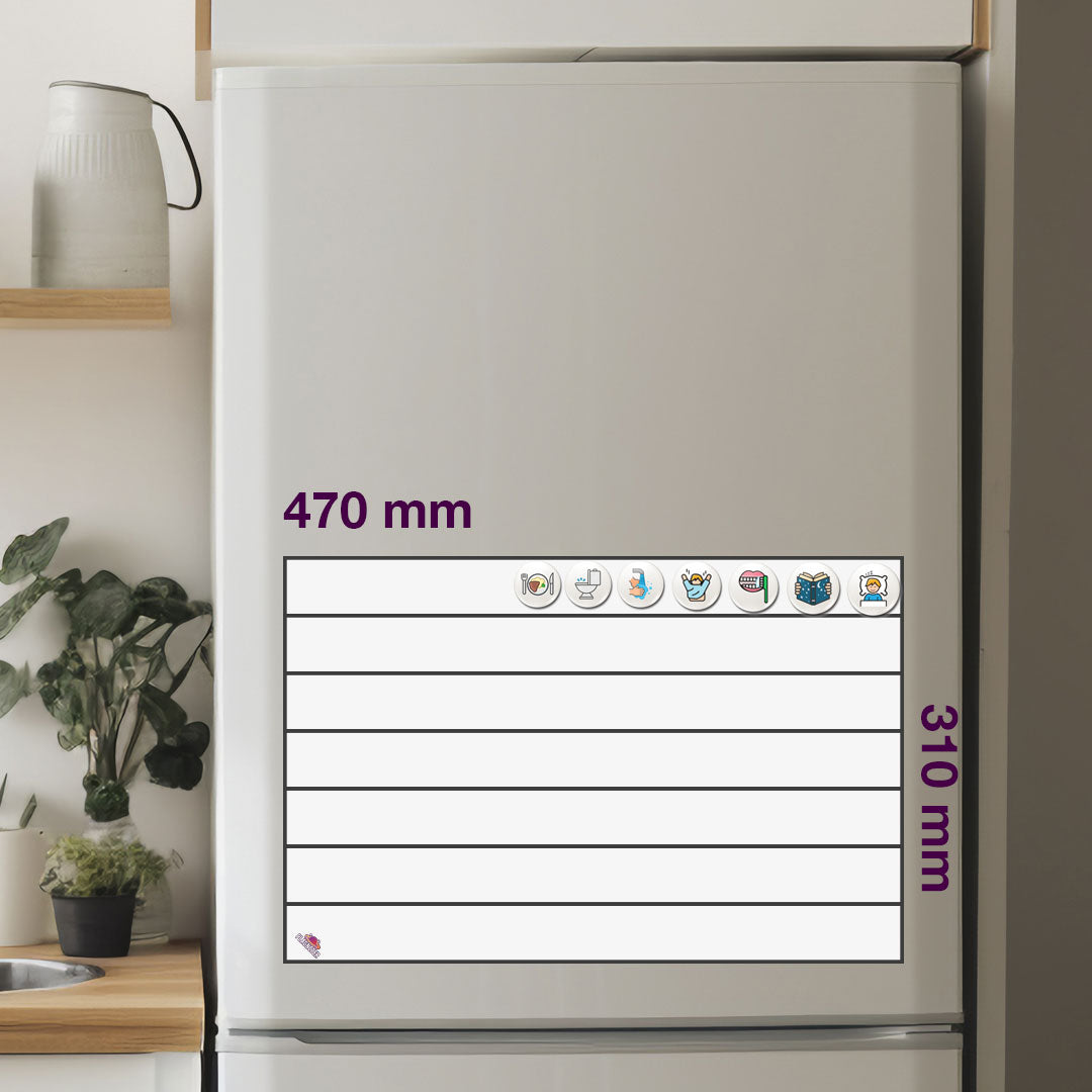 Magnetic film for fridge - Weekly schedule