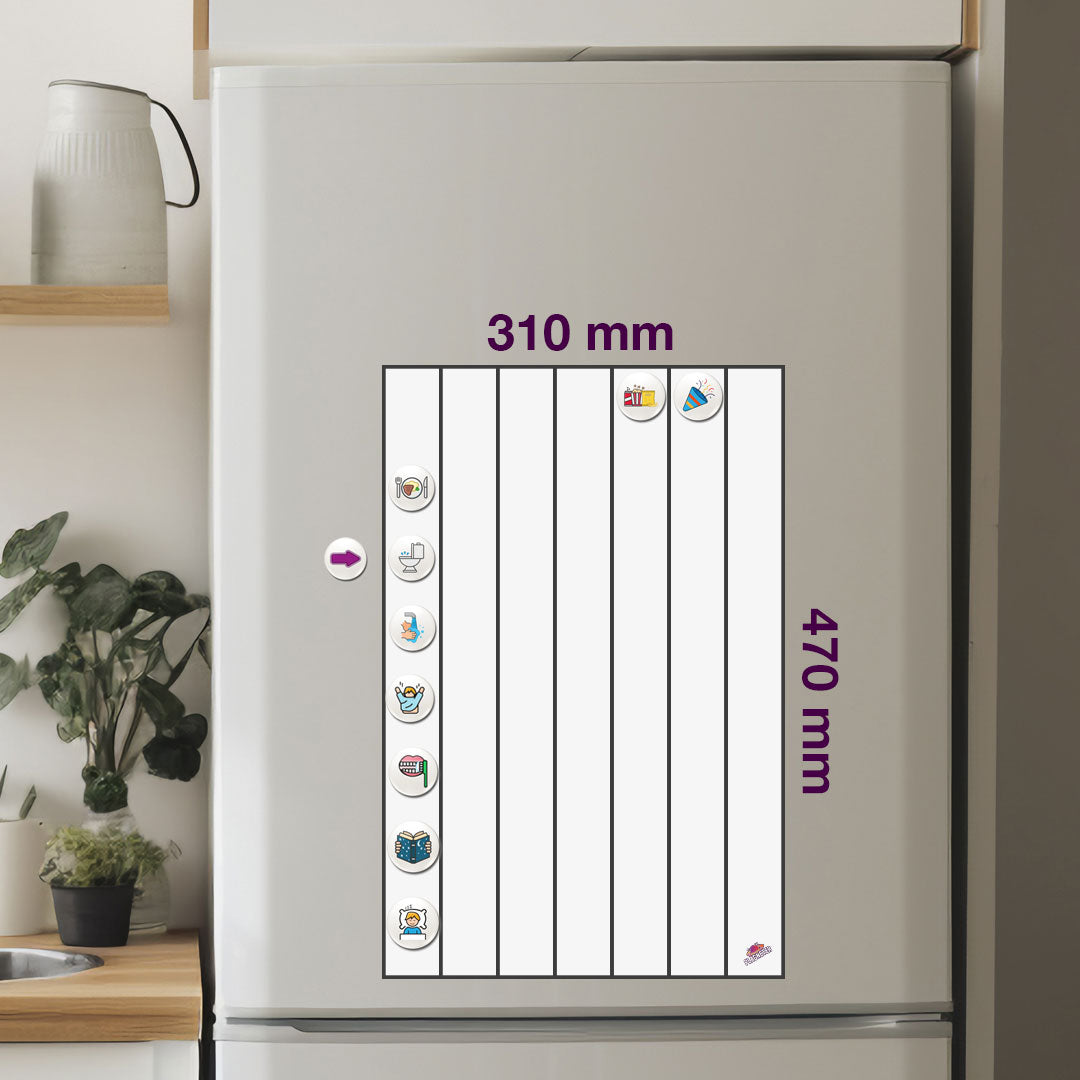 Magnetic film for fridge - Weekly schedule